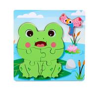 Wood Animal Food Matching Puzzle Toy For Kids Early Learning Educational Cognitive Development Game Transportable Travel Riddles For Children
