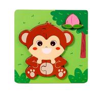 Wood Animal Food Matching Puzzle Toy For Kids Early Learning Educational Cognitive Development Game Transportable Travel Riddles For Children