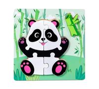 Wood Animal Food Matching Puzzle Toy For Kids Early Learning Educational Cognitive Development Game Transportable Travel Riddles For Children