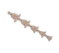 Wood Appliques Onlays 1pc Unpainted Long Wood Carved Decal Strip Corner Upright Applique Frame Home Furniture Wall Door Bamboo Shape Flower Ornament for Cabinet Decoration(Color 4)