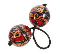 Wood Aslatuas Rhythmic Sandball African Shaker Rattle Hand Percussion Instrument Musical Instruments Accessories Rhythm Instrument for Student Adults