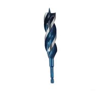 Wood Auger Drill Bit Designed with Four Blades and Three Slots for Effective Chip Removal and Precise Positioning with Anti Slip Hex Shank Compatibility (25mm)
