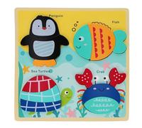 WOOD baby puzzle, LARGE educational puzzle, 8m+ BamBam. (Ocean, Uni)
