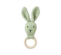 Wood Baby Rattle Baby Toy Handmade Newborn Toy Early Development Grips Long Ear Animal Rattle for Boys Girls Handmade Lovely Wood Teething Grasping Teether Newborn Babies