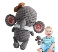 Wood Baby Rattle Toys - Shake Sensory Crochet Animal Rattle | Educational Easter Basket Stuffers, Stuffed Animals Baby Shower Decor for Holiday Birthday