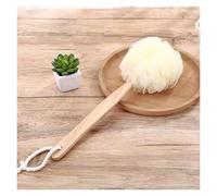 Wood Back Scrubber for Shower Wall Mount Soft Bath Brush Long Handle Can Produce Rich Foam for Men Women Elder(Wei)