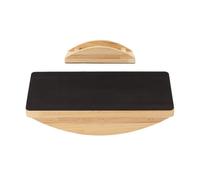 WOOD BALANCE BOARD - Anti Slip Trainer 15" x 12" Core Training Equipment with Smooth Surface, Knuckle and Stability, Professional with Heavy Duty Wooden Construction