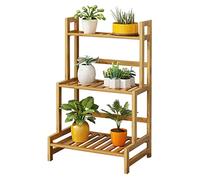 Wood Bamboo 3 Tier Plant Stand Holder Multiple Flower Pot Holder Shelves Planter Shelf Display Rack for Balcony Garden Indoor Outdoor (Size : 50x33x72cm)