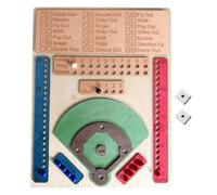 Wood Baseball Game - Dice Score Board, Tabletop Marble Match, Double Battle Playset, Social Strategy Desk Activity, Vintage Sports Recreation Toy | Indoor play set for holiday evenings