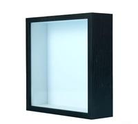 Wood Based Panels 3D Shadow Box Frame for Organizing and Presenting Wedding Memories Crafts Floral Arrangements and Collectibles (black)