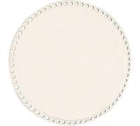 Wood Basket Circle Blank Crochet Basket Wood Base with Hook Round Basket with Hole for DIY Basket Weaving Crochet Supplies (20cm)