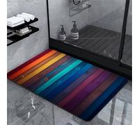 Wood Bath Mat, Bath Shower Mat Absorbent Quick Dry Stone Bath Mat Non Slip Anti Mould 31x59in Large Bath Mat Rugs, Non-Slip Bathroom Floor Mat, Diatomite Stone Bath Mat Matt Thin Bath Rug Washable