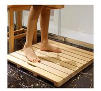 Wood Bath Mat,Customizable Bamboo Shower Mat, Non-Slip Wooden Bath Mat, 75x110cm/30x43in, Durable Duckboard for Bathroom, Eco-Friendly Wood Bath Board, Stylish and Functional Shower Accesso
