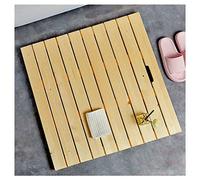 Wood Bath Mat,Natural Bamboo Shower Mat, Anti-Slip Wooden Bath Mat, Customizable 80x110cm/31x43in, Eco-Friendly Bathroom Accessory, Durable & Stylish Shower Floor Mat