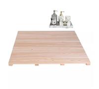 Wood Bath Mat,Non-Slip Bamboo Bath Mat - Rectangular Wooden Shower Mat, Water-Resistant Duck Board for Bathroom, Customizable Natural Finish, Durable & Stylish Bathtub Mat.