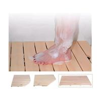 Wood Bath Mat,Non-Slip Wooden Bath Mat - Rectangular Bamboo Shower Mat, Water-Resistant Duckboard, Customizable for Bathroom, Stylish & Durable, Ideal for Showers & Bathtubs