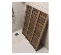 Wood Bath Mat,Teak Shower Mat for Bathroom Floor, Large & Small Wooden Bath Mats 21-36 Inch, Heavy Duty Non-Slip Platform, Square & Rectangular, 26x40in (66x101.6cm)