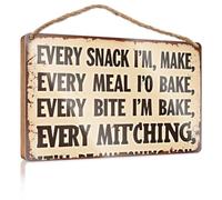 Wood Bathroom Decor Every Snack, Every Meal, Every Bite Wooden Sign Personalized Front Door Sign Indie Room Decor(20X30CM)
