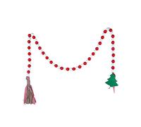 Wood Bead Garland Country Decoration Housewife Home Ornaments Dining Room Decor Countryside Decoration Farmhouse Beads Wood Bead Garland With Tassels Farmhouse
