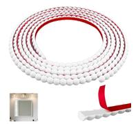 Wood Beading Trim, Bobbin Trim Moulding for Wall Panelling, Decorative Beaded Trim, 15 mm x 7.5 mm x 3 Metres Length