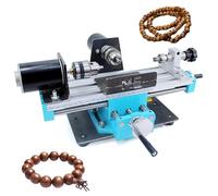 Wood Beads Drill Machine, Micro Metal Lathe with 7 Adjustable Speeds, Double Bearing for Home DIY Projects and Buddha Pearl Bracelet Making