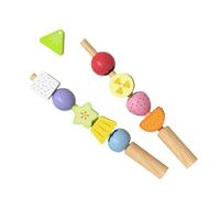 Wood Beads Stacking Toy - Color Matching Early Development Game Fine Motor Skills Creativity Learning Kit | Perfect for Home Classroom Preschool Kindergarten Bedroom Study Playroom Activities Kids