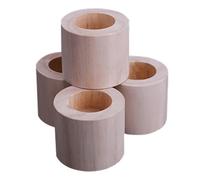 Wood Bed Desk Risers - 4 Solid Wood Furniture Elevators Heavy Duty Sofa Leg Supports 500kg Capacity 10cm Height Increase Ø5.3cm Table Feet Risers