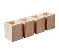 Wood Bed Risers - 4-Pack Square Fur Elevators Sturdy Table Leg Risers Add 5 to 20 cm Height (10cm & 20cm Opts) for Enhanced bili and Space-saving.