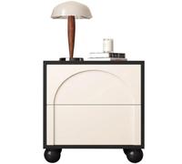 Wood Bedside Table, French Retro Nightstand with Drawers, Practical Living Room Side Table, Easy to Install Storage Cabinet