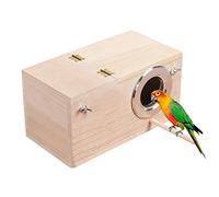 Wood Bird Feeders Nesting Box Nest Bird House Weatherproof Birdhouse for Small Wild Birds like Blue Tits, Robins, Sparrows, and Great Tits Durable Bird House for Garden (wood color, small)