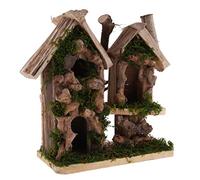 Wood Bird House Nature Craft Home Garden Decor Cozy Resting Place for Birds
