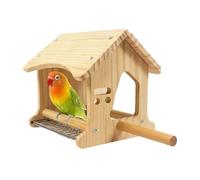 Wood Bird Nest Box - Natural Handcrafted Lightweight, Wood Parrot Breeding House, Hanging Aviary Shelter, 400g Decorative Cage Nest | Canary Finch Parakeet Lovebird Cage Indoor For Outdoor Garden