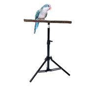 Wood Bird Perch Stand Toy,Height Adjustable Bird Stand,Folding Tripod Base Perch Training,Cage Top Gym or Lover Home Indoor and Outdoor Play Porch Yard Garden(40-75cm)