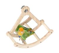 Wood Bird Swing Cage Mount Bed and Chew Toy for Pet Bird Entertainment Cage Accessory Perch Rocking Hammock Swing with Wooden/wood Stick