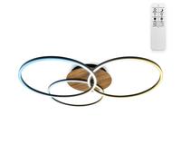 Wood Black 42.5W CCT LED Ceiling Light B.K.Licht Black One Size