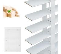 Wood Blinds For Indoor Windows, 2" Slats Blackout Horizontal Privacy Wooden Blinds, 10''-76'' Room Darkening Shade For Bedroom Bathroom Living Room Cordless(White)