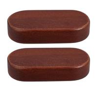 Wood Block Unfinished 2pcs Walnut Craft Base Oval for DIY Displays