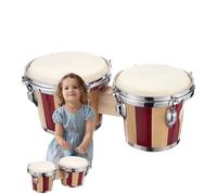 Wood Bongos - 2.5kg Hand Drum, Wooden Percussion Set, Musical Instrument With Adjustable Tuning | 6 Inch And 7 For Kids Adults Beginners, Educational Rhythm Drums, Learning Music Tool, Stage