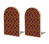 Wood Book End The Shining Overlook Hotel Bookends Heavy Duty Book Stand 1 Pair for Home Office Shelves Decorative