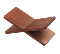 Wood Book Stand for Reading - Book Display Stand, Cook Book Stand, Textbook Stand, Recipe Book Holder Stand, Open Book Holder (Black) (Redwood)