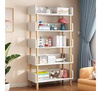 Wood Bookcase, Cubby Storage Organizer, freestanding Display Shelf, Cute Bookshelf with Storage,Wooden Storage Organizer for Bedroom,Living Room(Size:5 tier,Color:White)