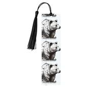 Wood Bookmark for Men Women Personalized Wooden Carving Book Mark with Tassel Pendant Wildlife Hand Drawn Bear Animal Bookmark for Book Lovers Birthday Present Students Teachers Gift