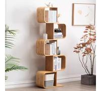 Wood Bookshelves and Bookcases, Sturdy Storage Organizer for Home Office and Living Room Decor