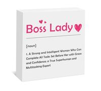 Wood Box Sign Gifts for Boss Lady Boss Gifts for Women Thank You Appreciation Gift for Female Leaders Manager Christmas Birthday Retirement Leaving Going Away Present Female Leader