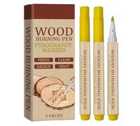 Wood Branding Marker - Wood Burning Marker Pen | 3pcs Waterproof Scorch Tool for Timber Branding | Lumber Imprint, Pyrography Pen for Home Art Crafts, Party Games, School Projects