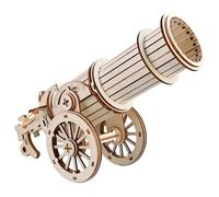 Wood Build Project Model with Wheeled Carriage Form for Parent Guided Time, Classroom Demonstrations, Home Learning, and Shelf Display Wooden Wheeled Science Model Wood Panel Assembly Classroom