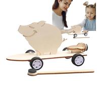 Wood Building Kits - Handmade Magnetic Car, Wooden Assembly Model for Learning, Home Desk Decoration, Science Experiment Toy with Premium Quality, Model Building Gear for Playing and Teaching