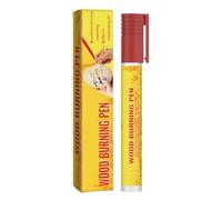 Wood Burner Pen, Oil-Based Ink Waterproof Wood Scorching Pen with Hard Nib, Pyrography Tool, Portable Wood Burning Tool for Artists, Beginners, Crafting Stencil Wood Burning