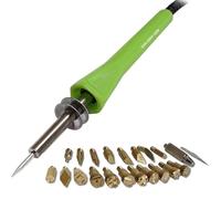 Wood Burning Kit - 25W Pyrography Tool Set with 21 Iron Tips, Adjustable Temperature, Includes Storage Box for Wood and Leather Crafts