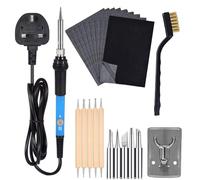 Wood Burning Kit Adjustable Temperature Pyrography Pen 60W 110V Soldering Iron Set Wood Burner with Carbon Paper Dotting Tools and Tips Stand Accessories for DIY Arts Crafting Embossing Carving